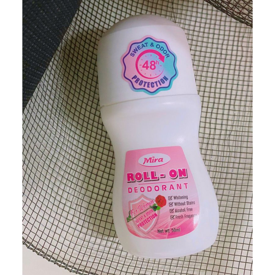 Lăn Khử Mùi Nữ Mira Anti-Perspirant Deodorant For Women Ngăn Mùi, Giúp Khô Thoáng 50ml