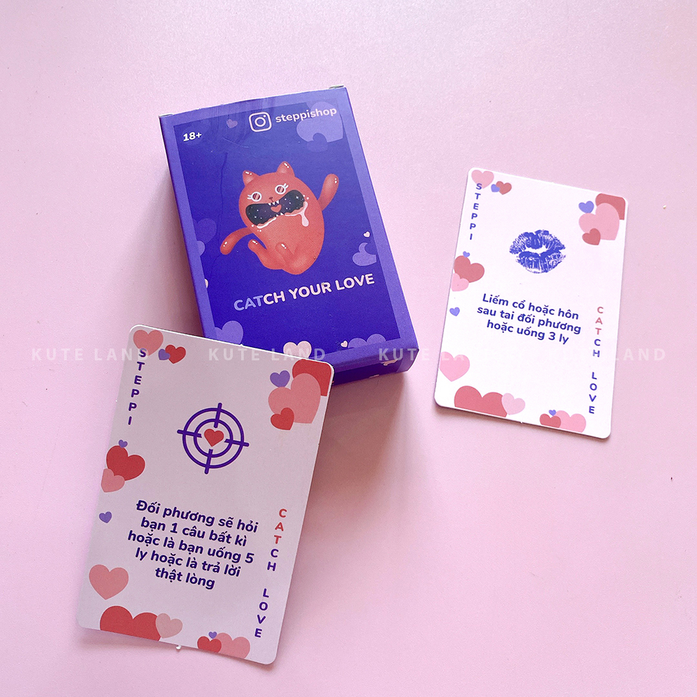 Bộ Bài Catch Your Love Dành Cho Cặp Đôi Hẹn Hò Đi Chơi Drinking Game 60 Lá Giúp Gắn Kết Tình Cảm