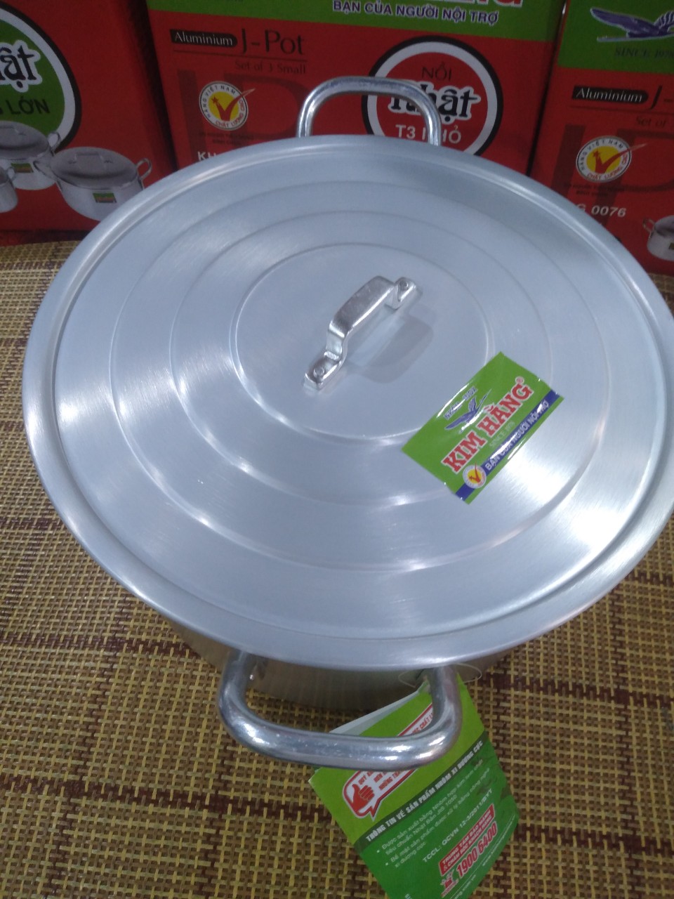 Nồi Nhôm Dày Kim Hằng Size 16, 18, 20, 22, 24, 26, 28, 30, 32, 34, 36, 38, 40, 42, 44, 50Cm - 18Cm