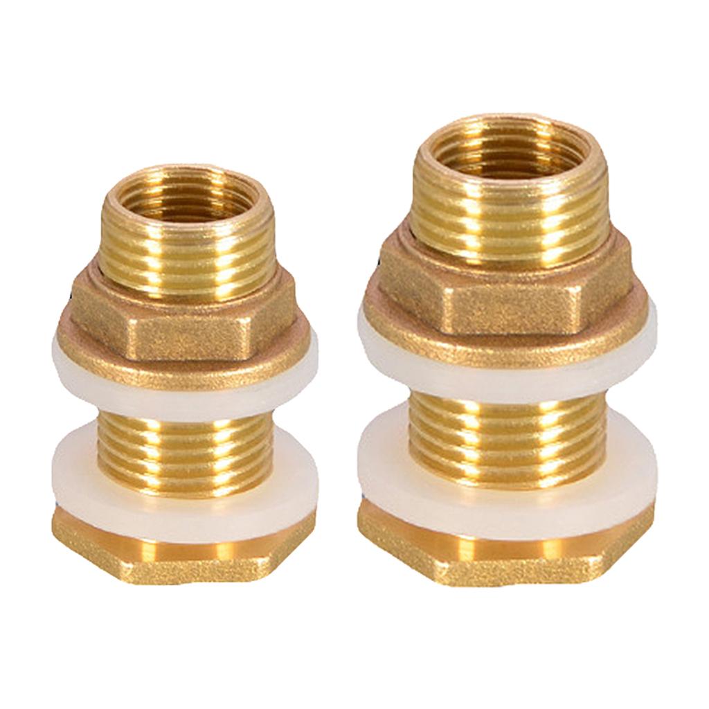 2pcs Solid Brass Water Tank Connector Garden Hose Converter DN15 DN20