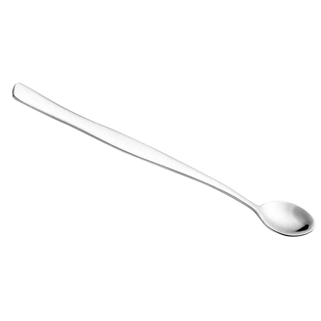 Stainless Steel Long Handle Spoon Mixing Stirring Bar Flatware Tableware