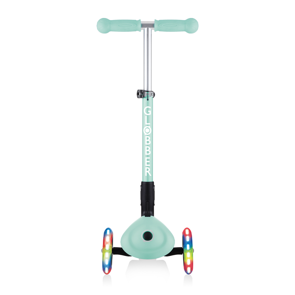 Xe Trượt Scooter 3 Bánh Gấp Gọn Có Bánh Xe Phát Sáng Globber Junior Fantasy Cho Trẻ Em Từ 2 Đến 6 Tuổi - Xanh Mint Có Họa Tiết