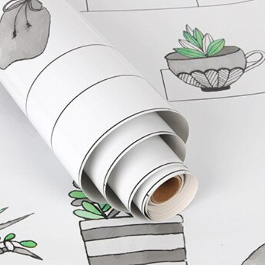 CUỘN 3 mét decal dán bếp tráng nhôm cách nhiệt tốt chậu cây xanh khổ 60cm có keo sẵn