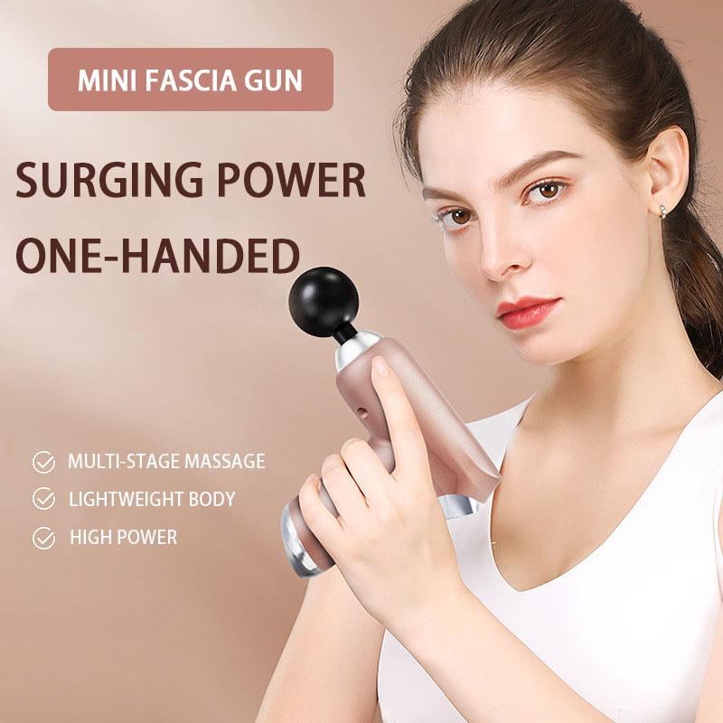 USB Massage Gun Fascia Thiết bị thư giãn cơ thư giãn cơ bắp Gun Stick Massage Thể dục Thiết bị cổ Color: White