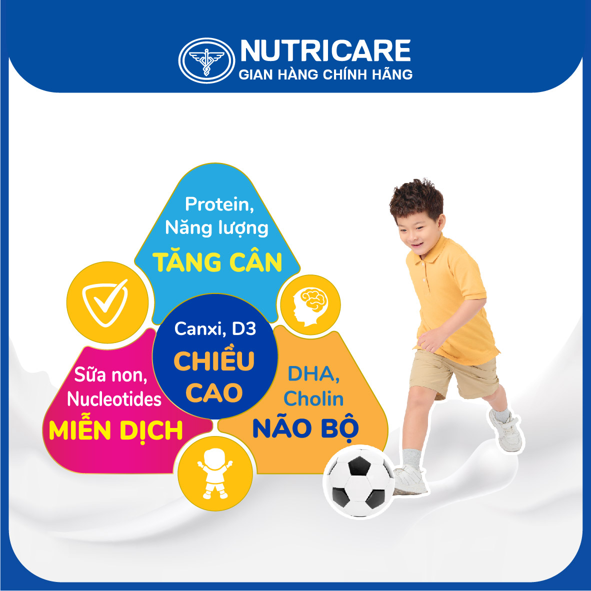 Sữa bột Nutricare MetaCare GROW 0+ tăng chiều cao và miễn dịch 400g