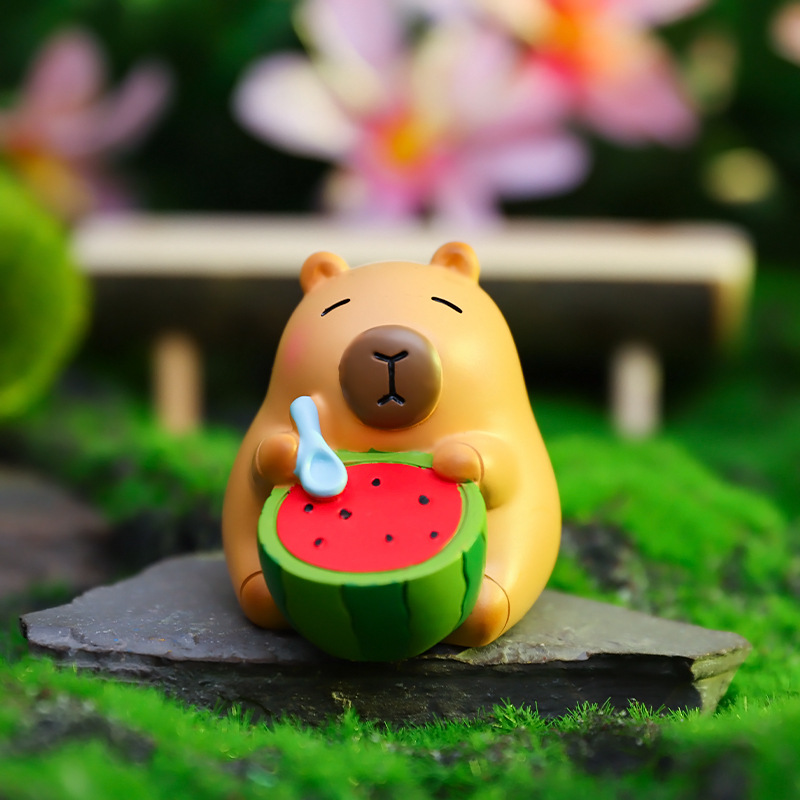 Mô Hình CapyBara Nâu Ngôi WC Blindbox Bộ 8 203 Trang Trí_ Hàng chính hãng