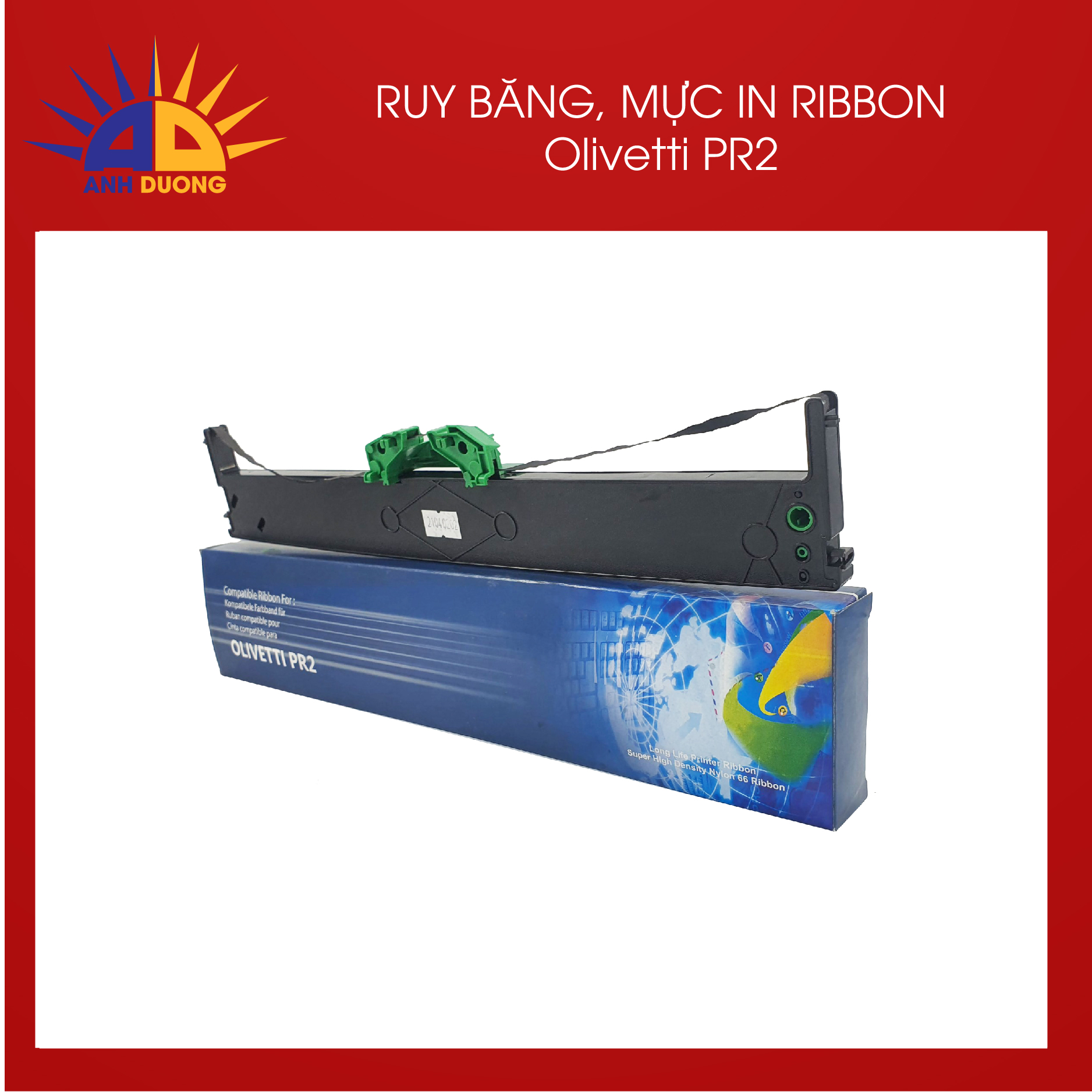 RUY BĂNG, MỰC IN RIBBON Olivetti PR2