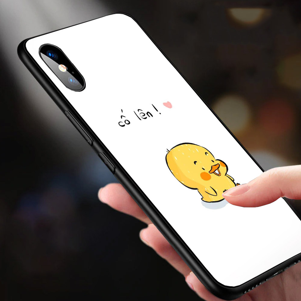 Ốp kính cường lực cho điện thoại iPhone X - Cố lên MS ACQTU006