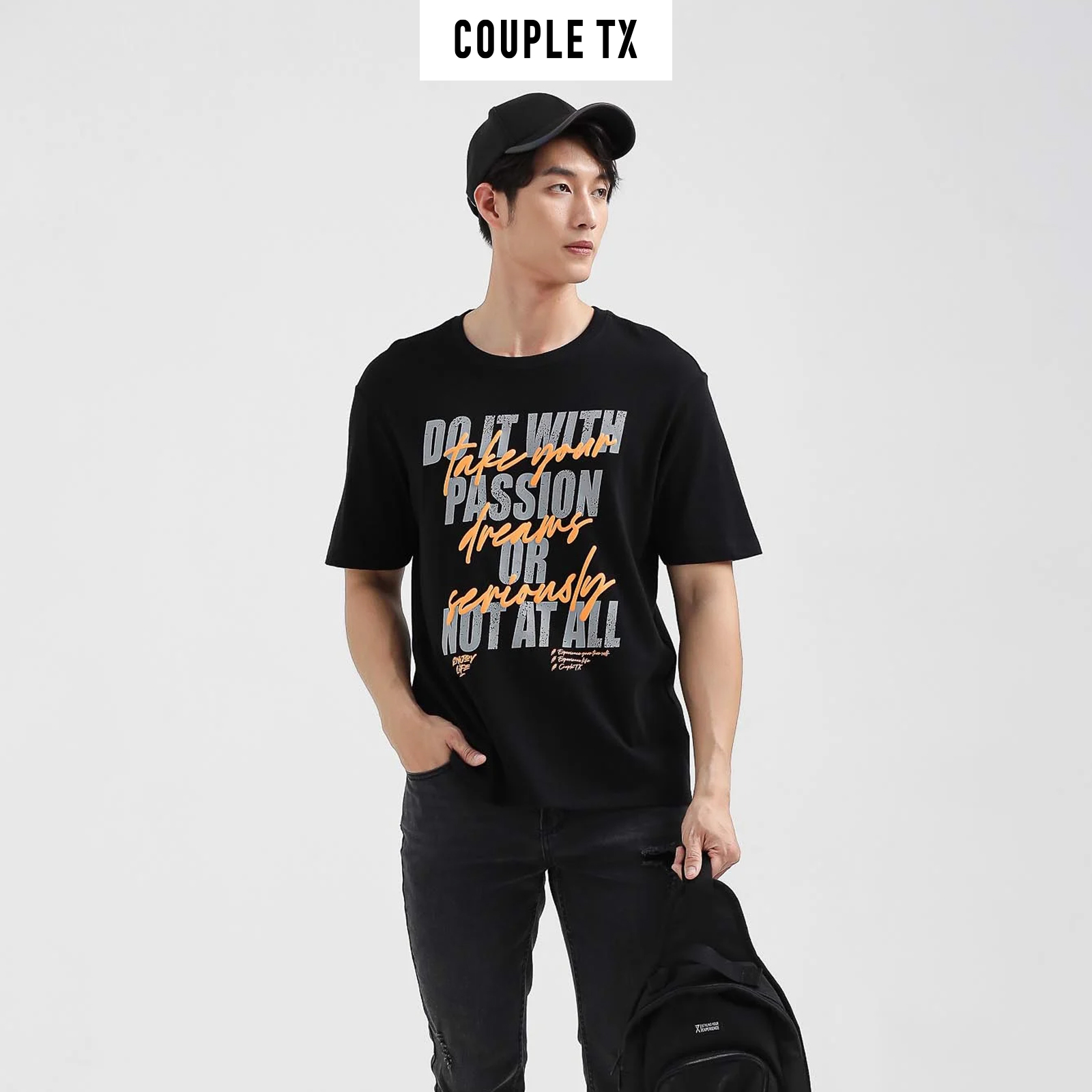 COUPLE TX - Áo Thun Nam Relax Fit In Typo Take Your Dreams Seriously MTS 1197