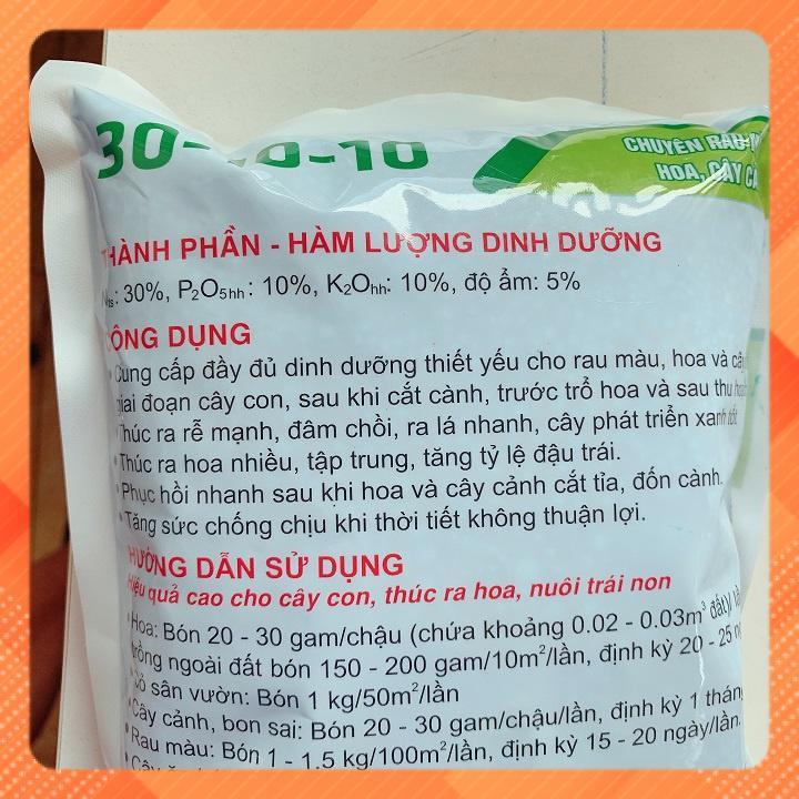 Phân Bón NPK 30-10-10 Kích Ra Rễ, Giúp Nảy Chồi, Ra Lá, Tăng Trưởng Mạnh - Gói 1kg