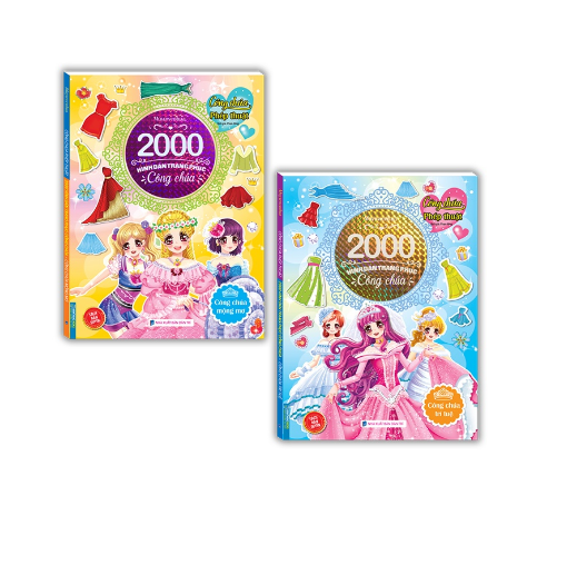 Combo 2c 2000 hình dán trang phục công chúa