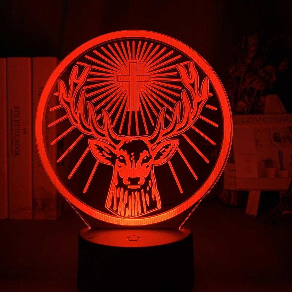 Đèn Ngủ Led 3D Con Tuần Lộc may mắn Jagermeister