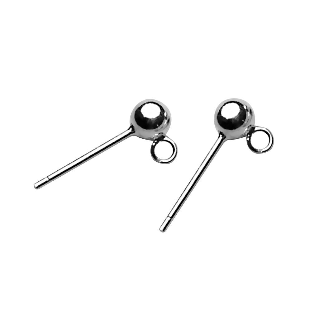 32pcs Ball Stud Posts Backs Pin Post Studs Earrings DIY Jewelry Making Findings
