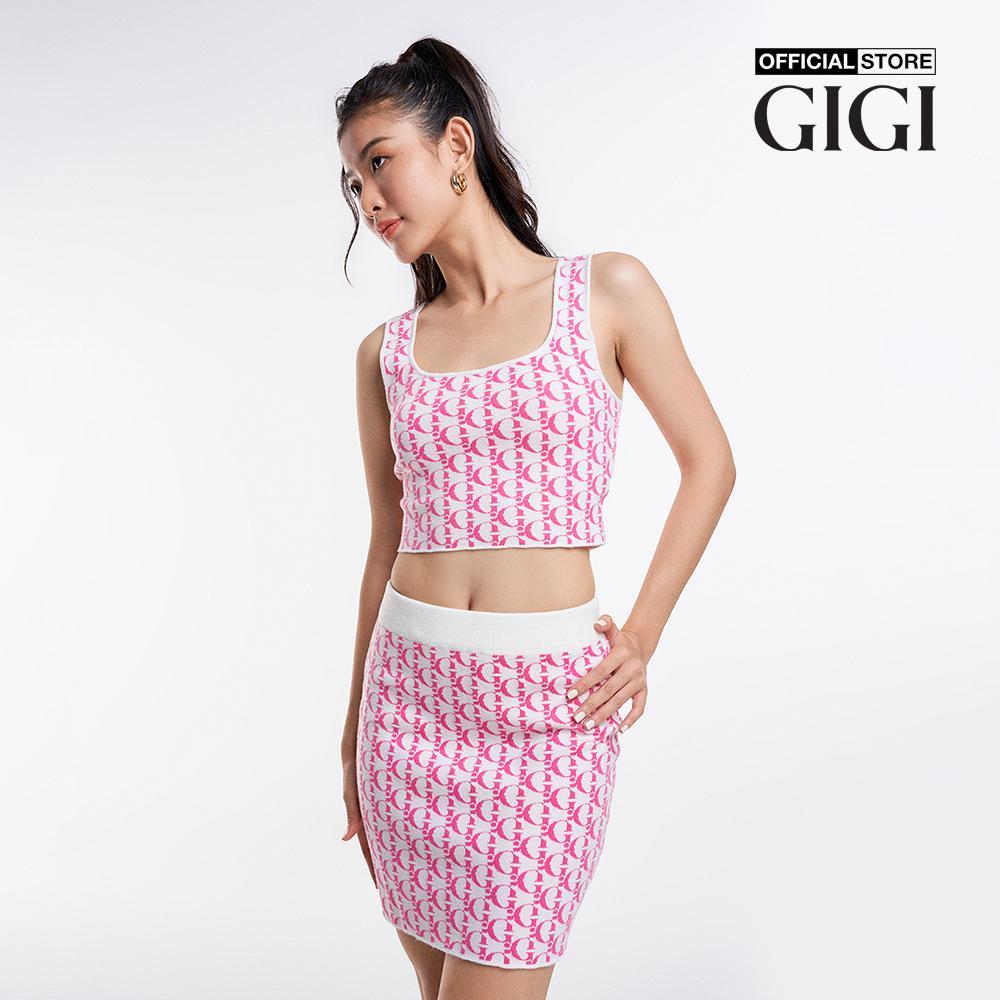 GIGI - Chân váy bút chì mini lưng thun phối logo thời trang G3301K231705