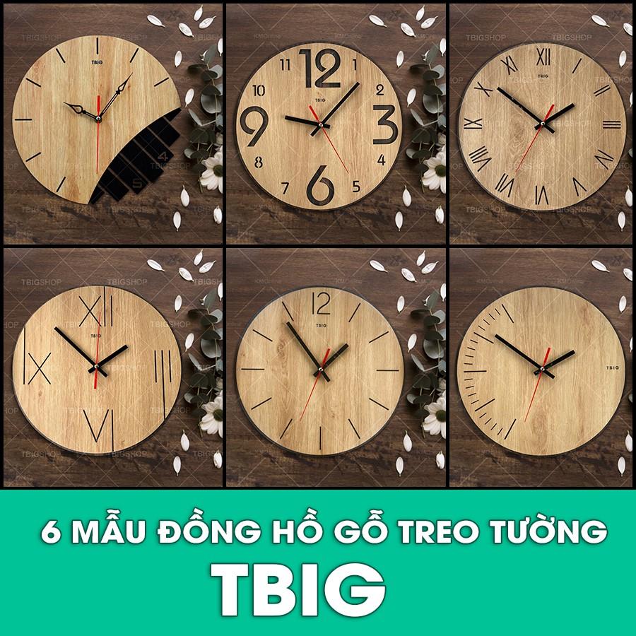 6 Mẫu đồng hồ gỗ treo tường thương hiệu TBIG