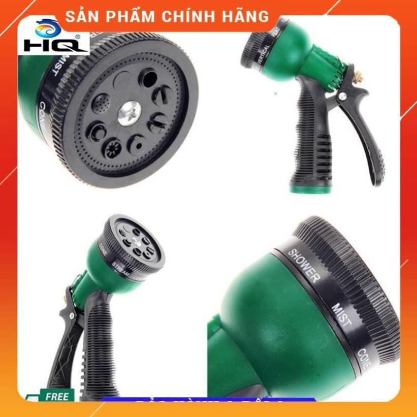 Vòi xịt rửa xe,Vòi phun nước tưới cây tăng áp thông minh 8 chế độ 815498 (cút đồng,nối đồng - dây vàng)