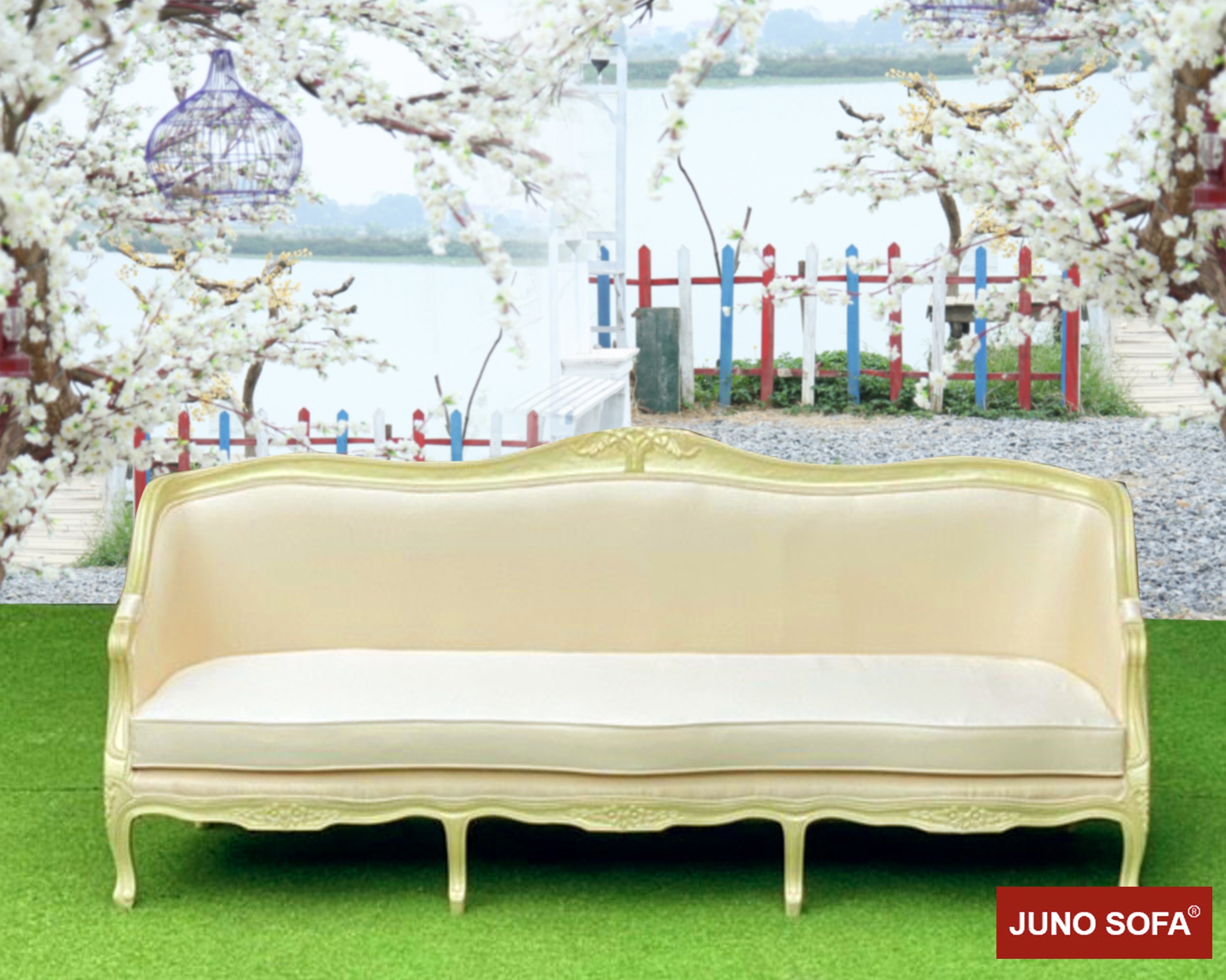 Bộ Sofa Đông Dương Cao Cấp Juno Sofa băng và 2 đơn