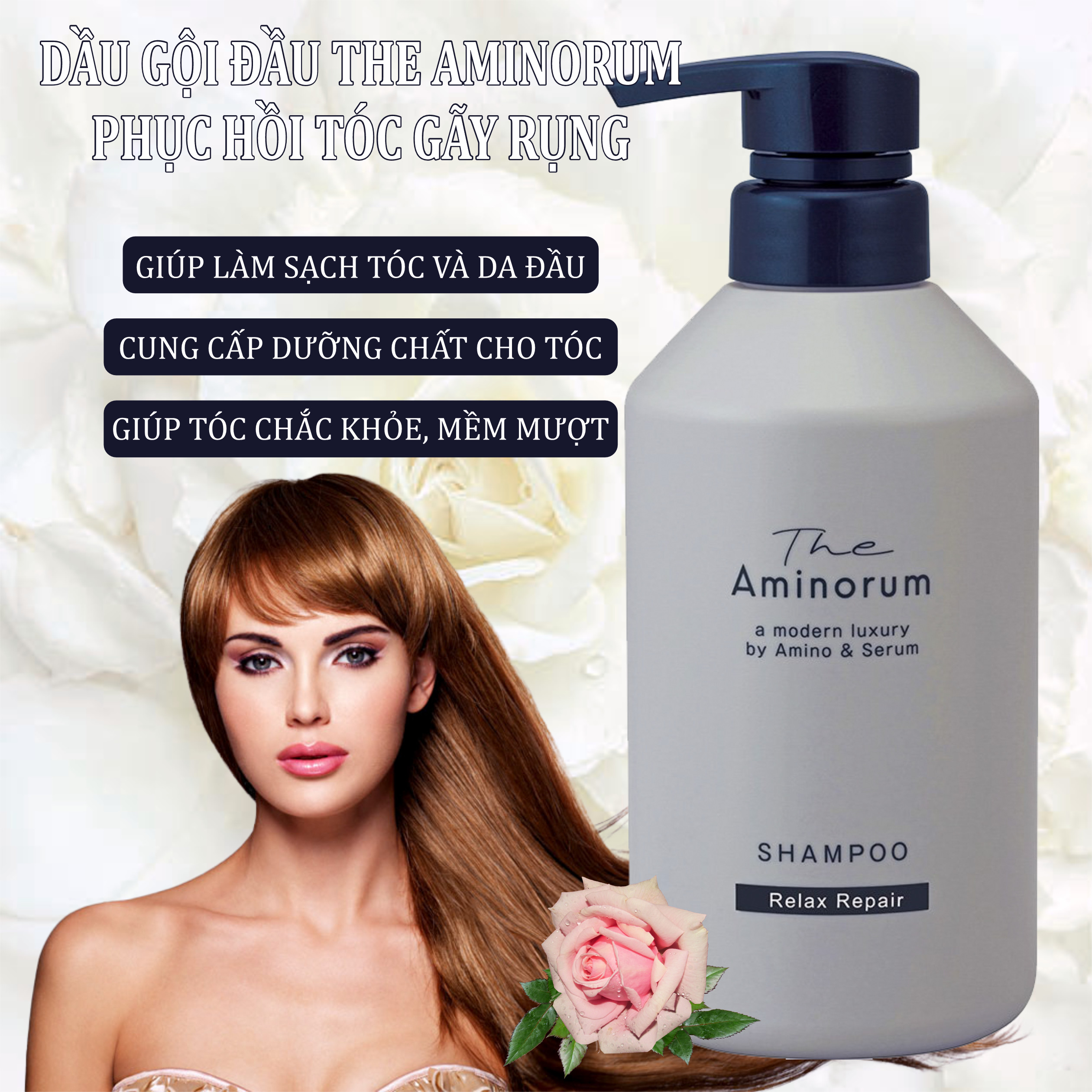 Dầu Gội Phục Hồi Tóc Gãy Rụng Hư Tổn Salon Link The Aminorum Shampoo