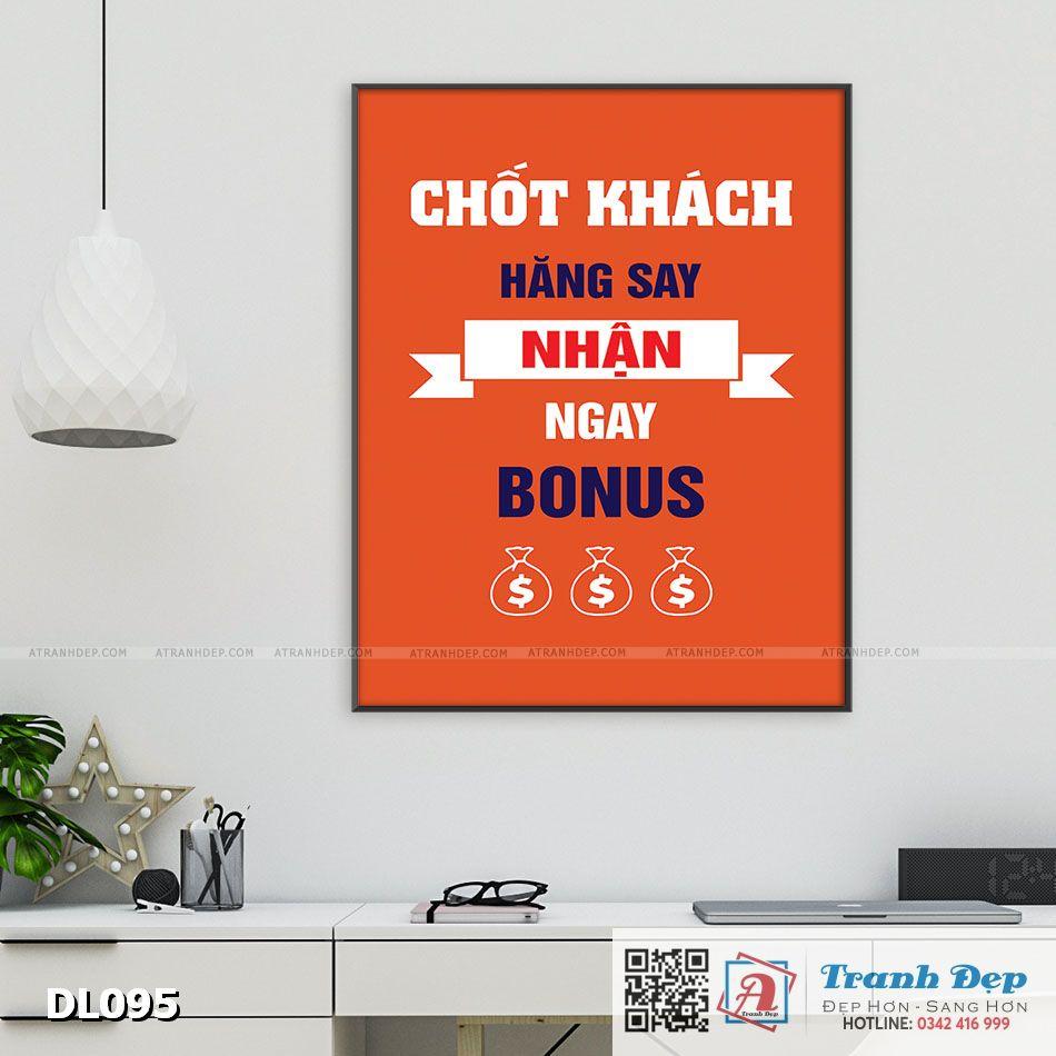 Tranh động lực trang trí văn phòng làm việc - Chốt khách hăng say, nhận ngay bonus - DL095
