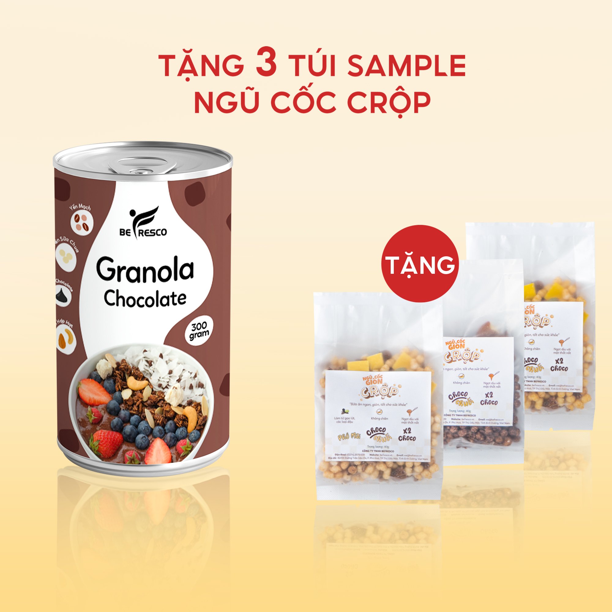 Ngũ Cốc Ăn Kiêng Granola Vị Chocolate 300g Befresco