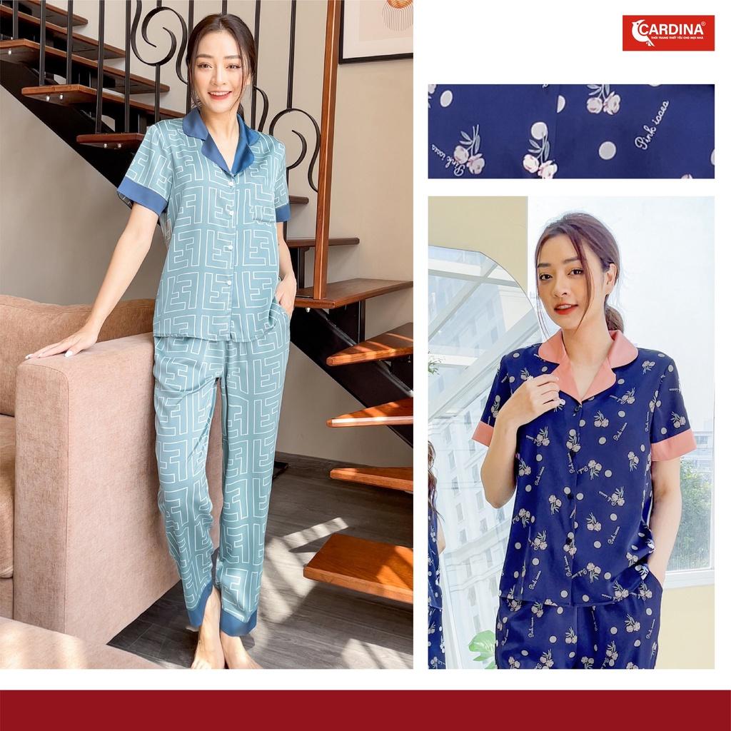 Bộ Pijama Nữ Chất Lụa mềm mại, co giãn nhẹ, yêu chiều làn da, màu sắc xinh yêu, tràn ngập không khí đón xuân
