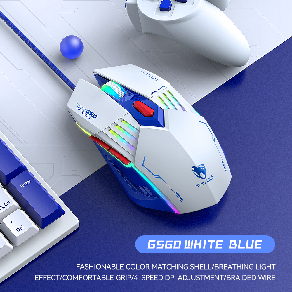 Chuột Gaming T-Wolf G560 Led USB - Hàng Chính Hãng