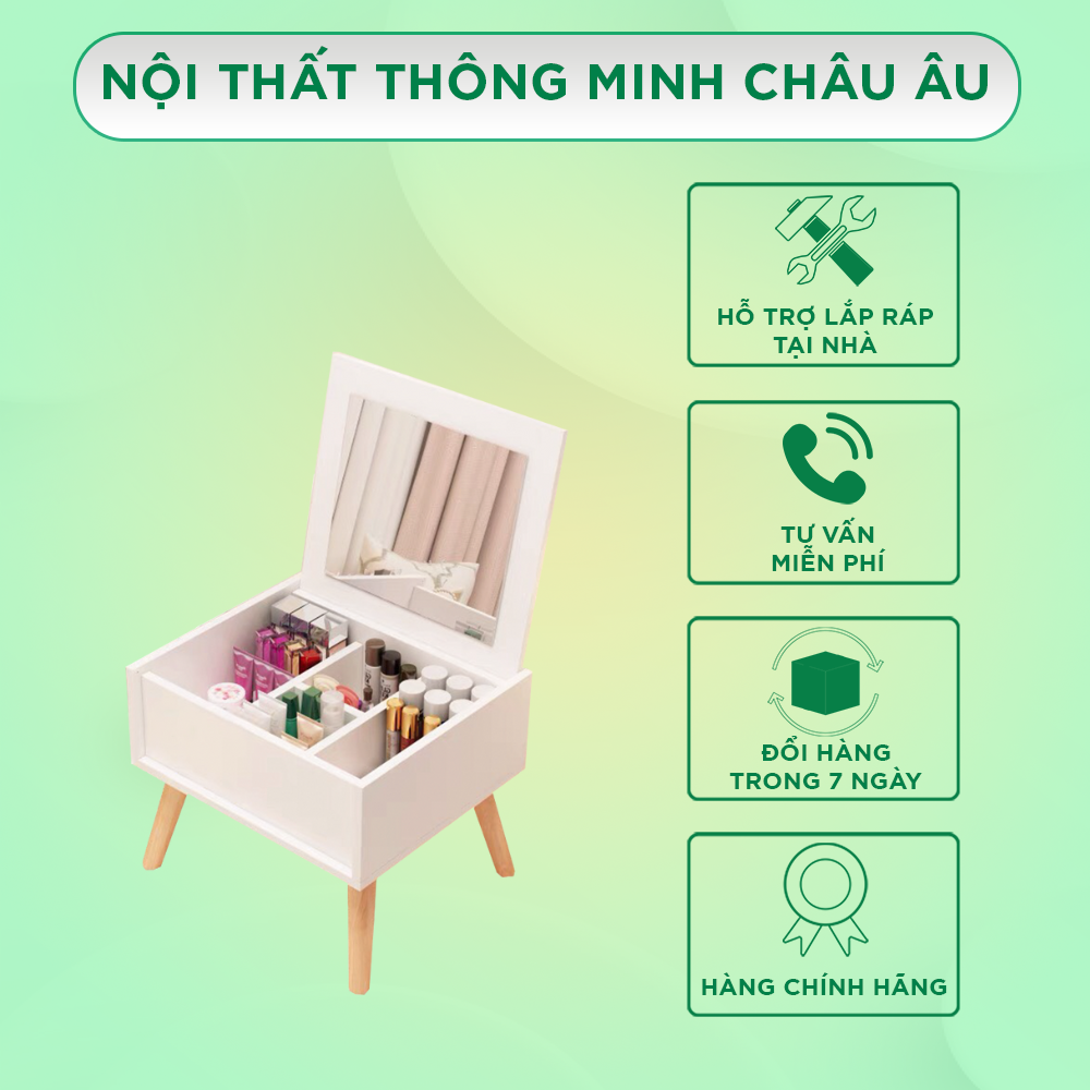 Bàn Trang Điểm Ngồi Bệt IGA - GP152 - Bàn phấn ngồi bệt nhỏ gọn TATAMI hiện đại tiết kiệm diện tích