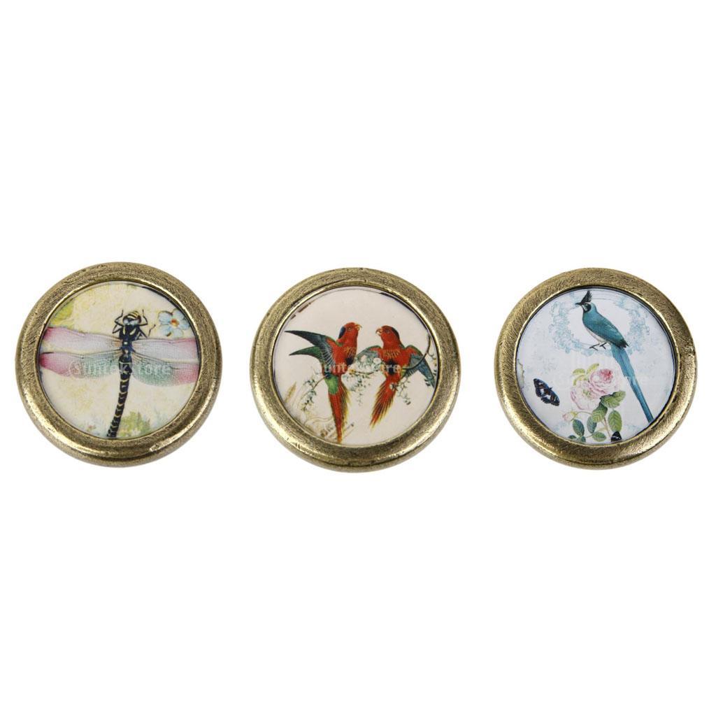Set of 3pcs Vintage Rustic Cabinet Door Drawer Handles Pull Knobs Hardware