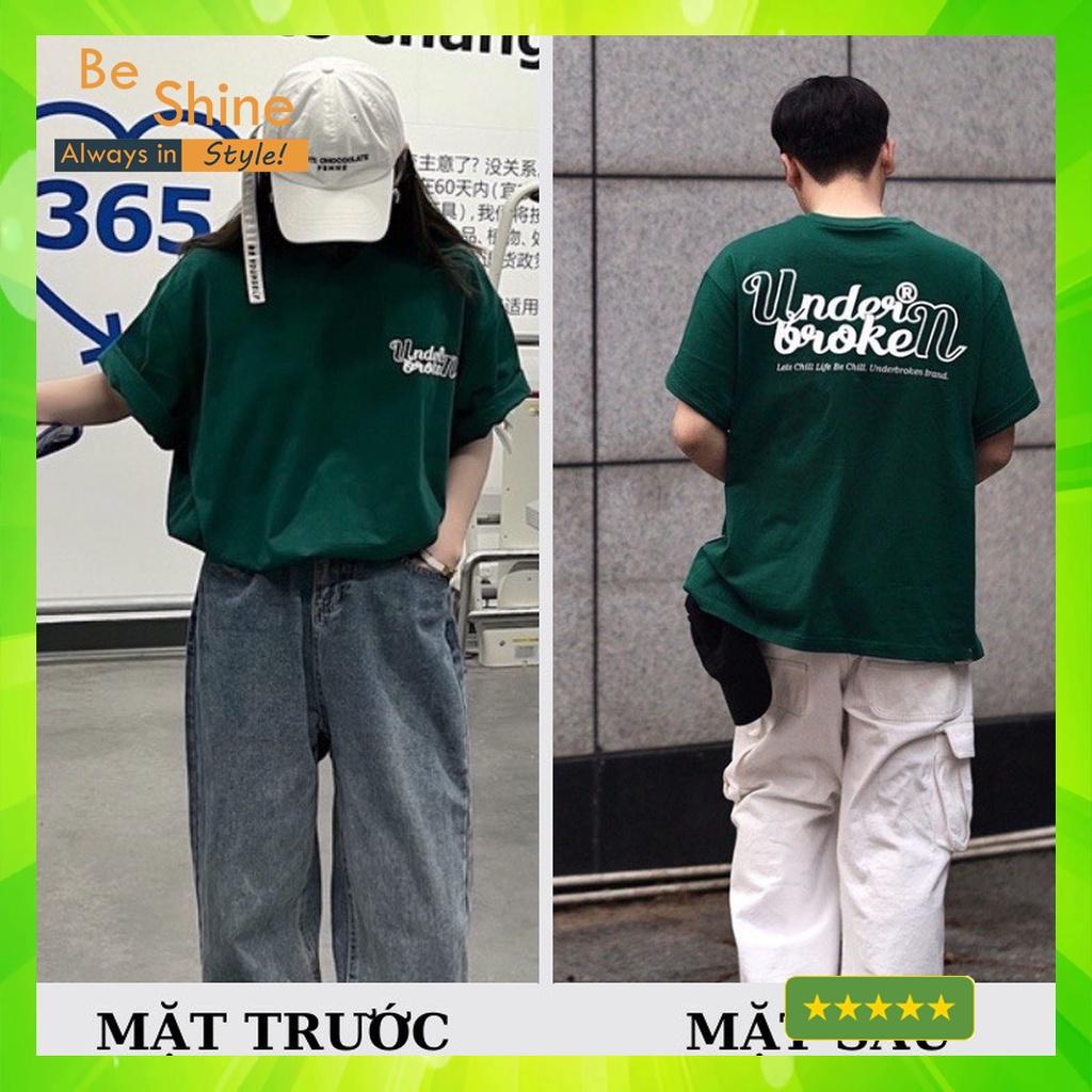 Áo Thun Under Broken Nhiều Màu Xanh lá Đen Trắng , Áo Phông Cotton Cổ Tròn Thời Trang Nam Nữ Phong Cách