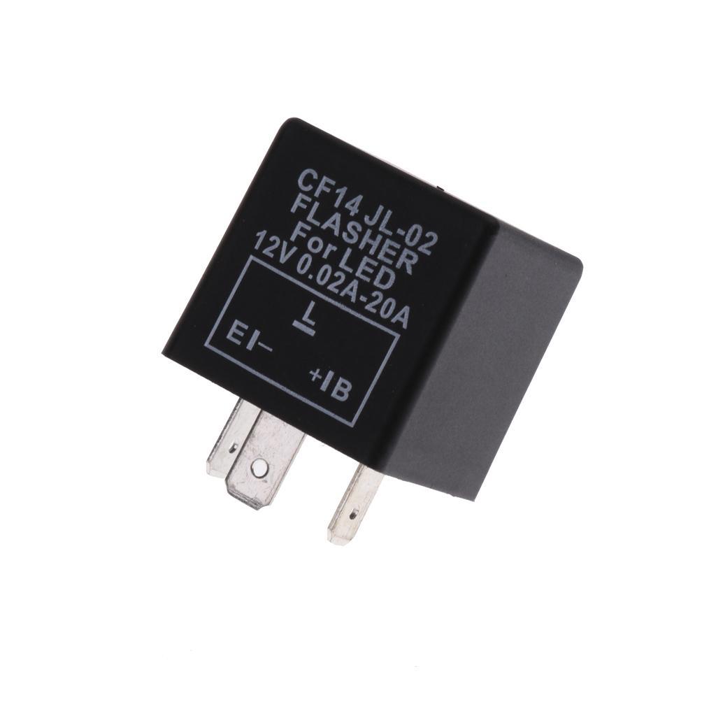 JL-02 3 Pin Flasher Relay 20A 12V Flash Controller