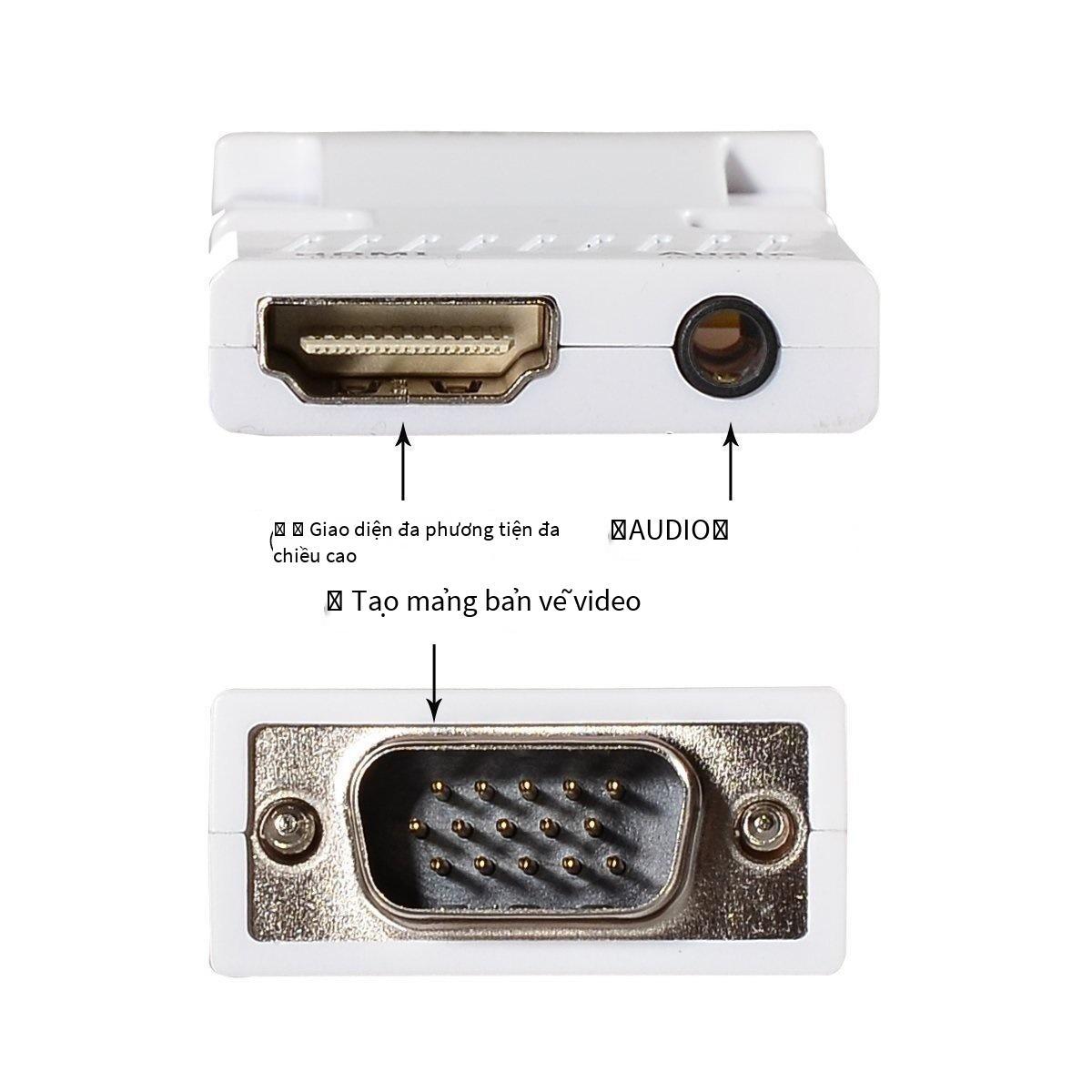 Đặc biệt dòng hdmi nữ sang vga nam có âm thanh HDMI sang VGA máy tính kết nối chuyển đổi máy chiếu dòng độ nét cao
