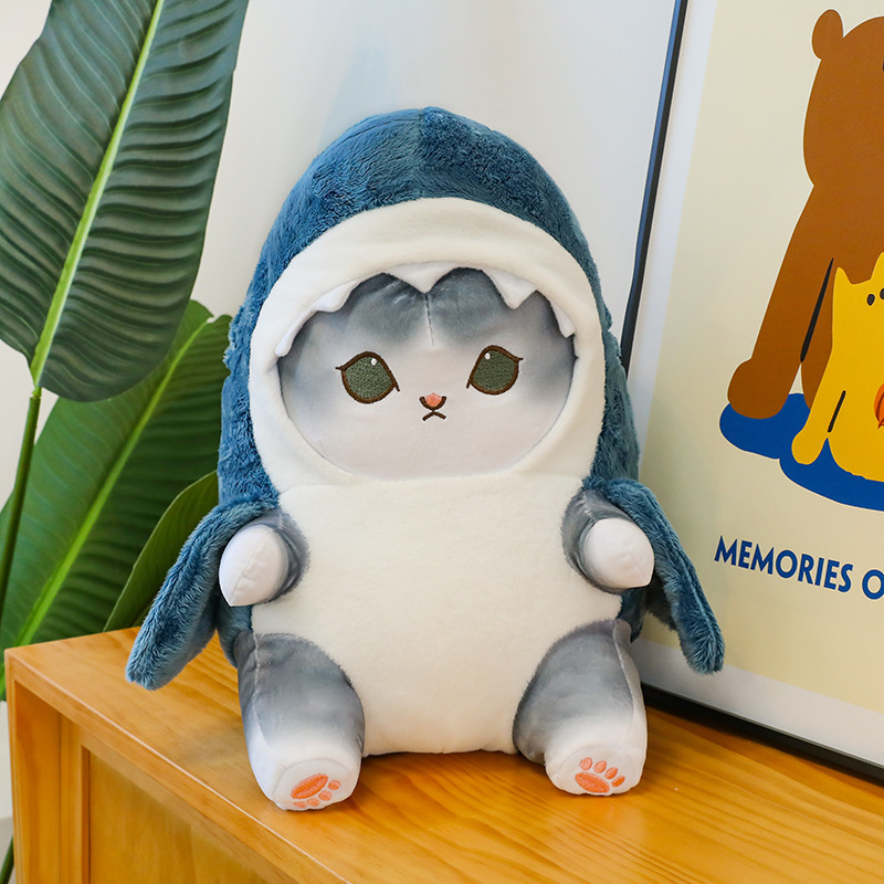 Gấu bông mèo cosplay cá mập, cá mập mèo dễ thương siêu cute cho bé (20cm---&gt;50cm) hàng xịn cao cấp an toàn cho trẻ nhỏ