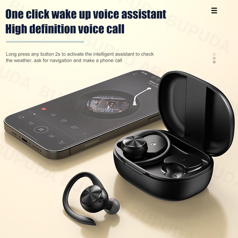 Thể Thao Không Dây Bluetooth Tai Nghe Có Mic IPX5 Chống Nước Móc Tai Bluetooth HiFi Âm Nhạc Stereo Tai Nghe Nhét Tai Dành Cho Điện Thoại