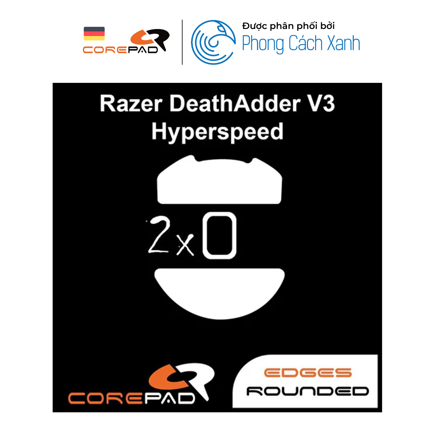 Feet chuột PTFE Corepad Skatez PRO Razer DeathAdder V3 HyperSpeed Wireless (2 bộ) - Hàng Chính Hãng