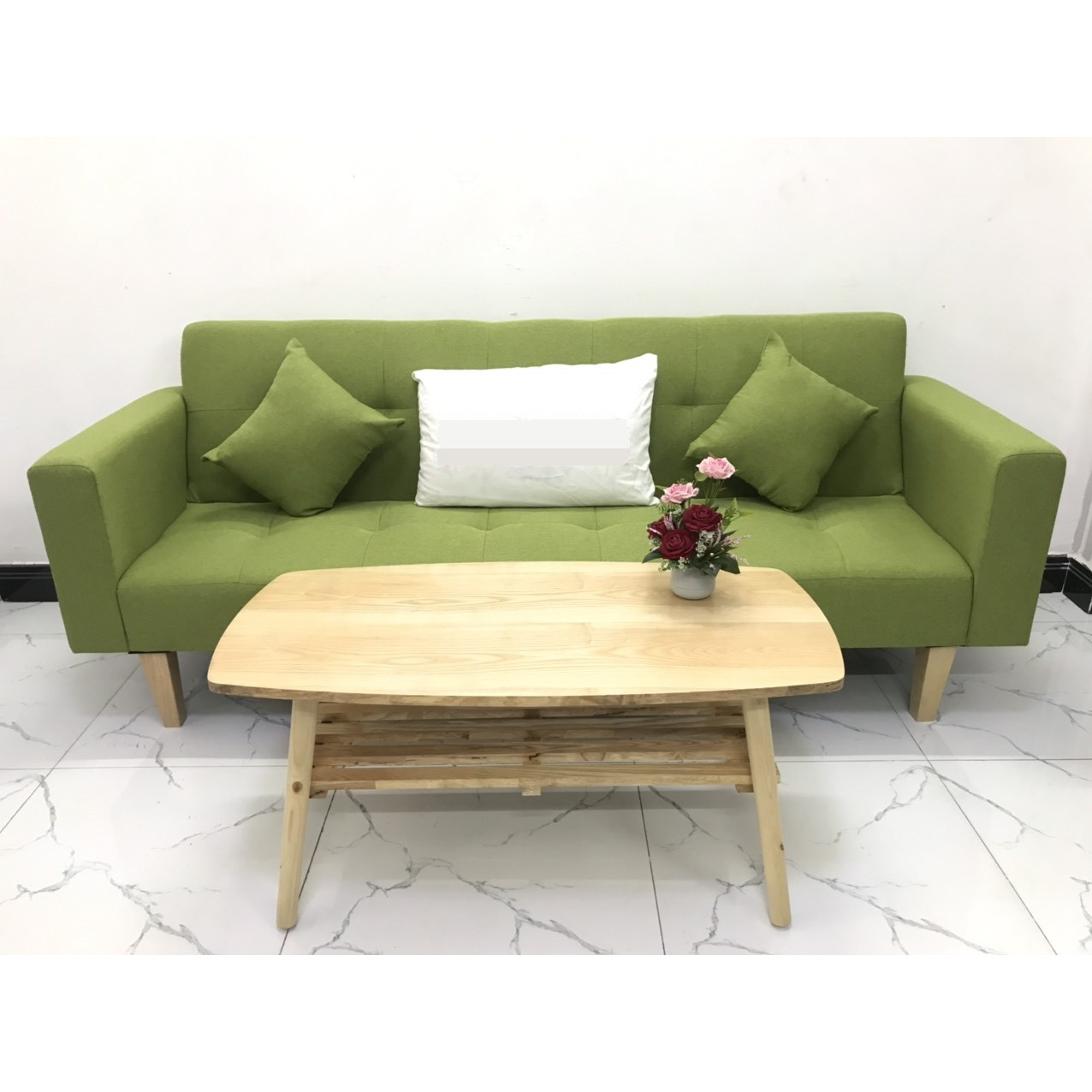 Bộ ghế sofa giường sofa bed tay vịn phòng khách sopha linco15 salon