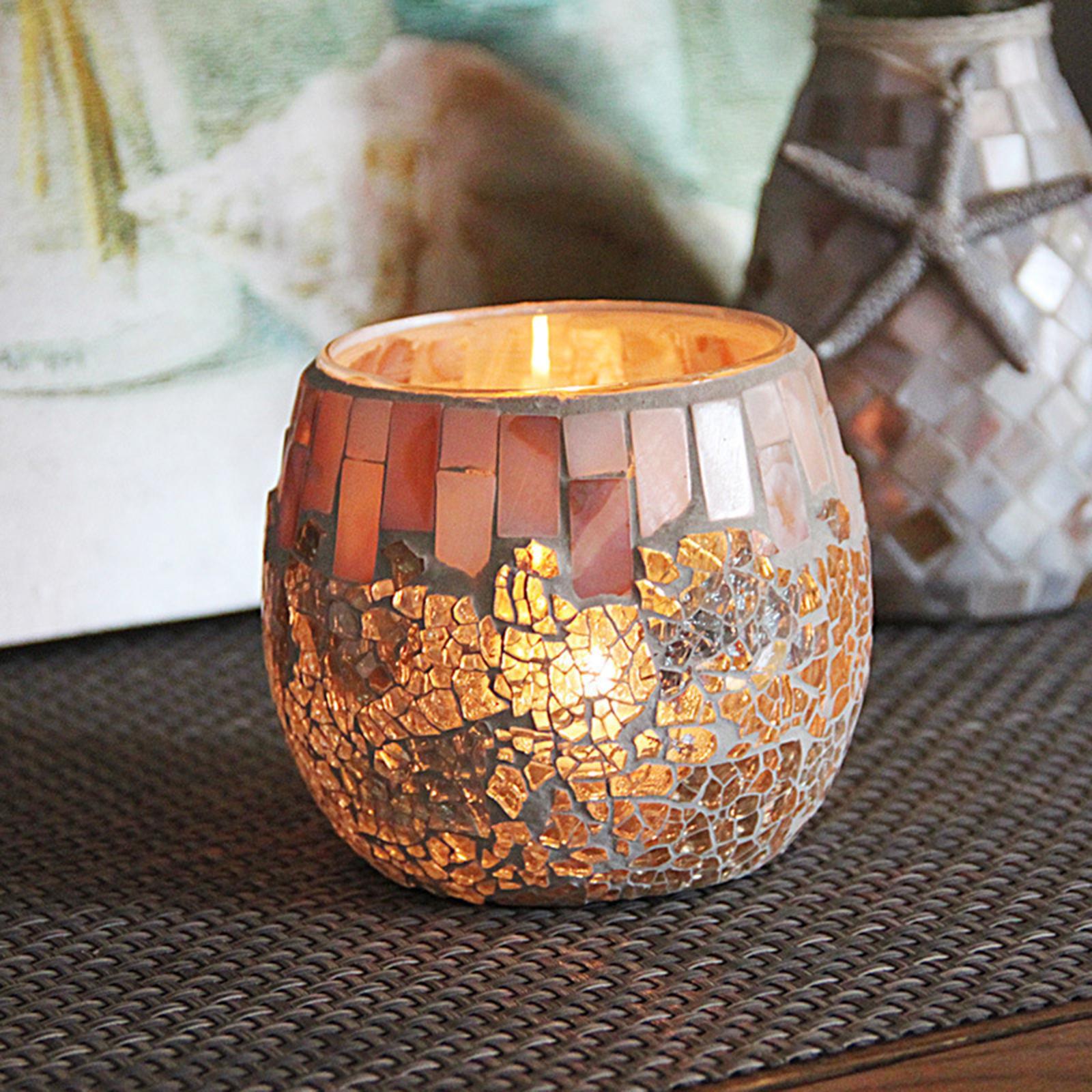 Mosaic Tea Light Holder CANDLE HOLDER Centerpiece Potted Plant Bowl Holder A