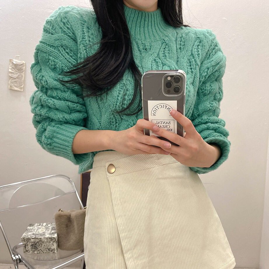 Áo len sweater vặn thừng thời trang Hàn Quốc cao cấp