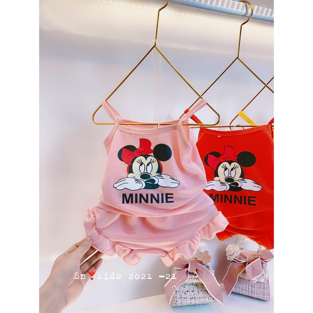 Bộ quần áo bé gái 2 dây mickey