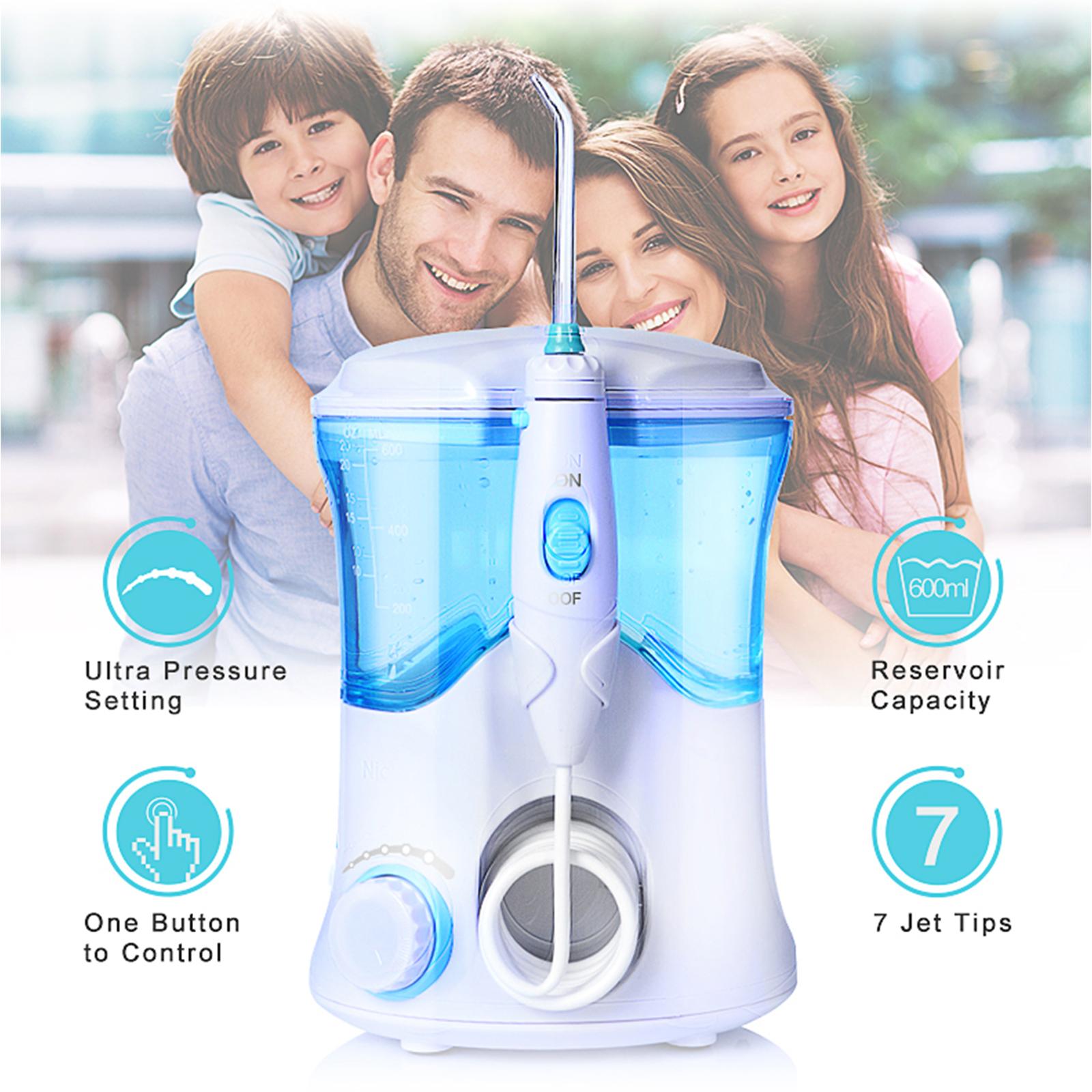 Máy Tăm Nước Điện Với Bình Chứa Nước 600Ml Làm Sạch Răng 10 Chế Độ