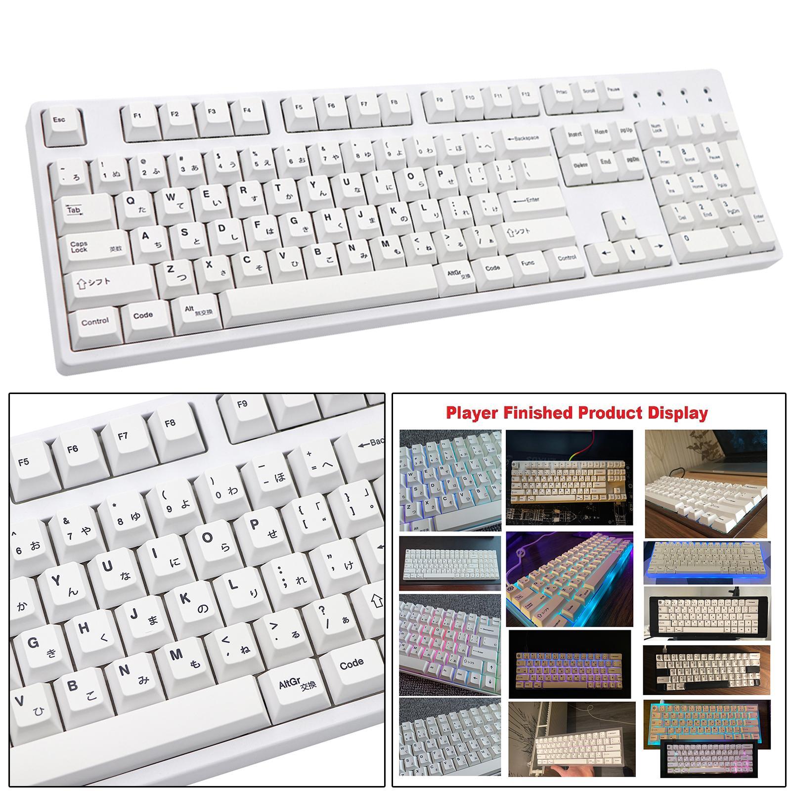 135-Key Minimalist Theme Keycaps DIY Parts for Cherry 108 keys Only Keycaps