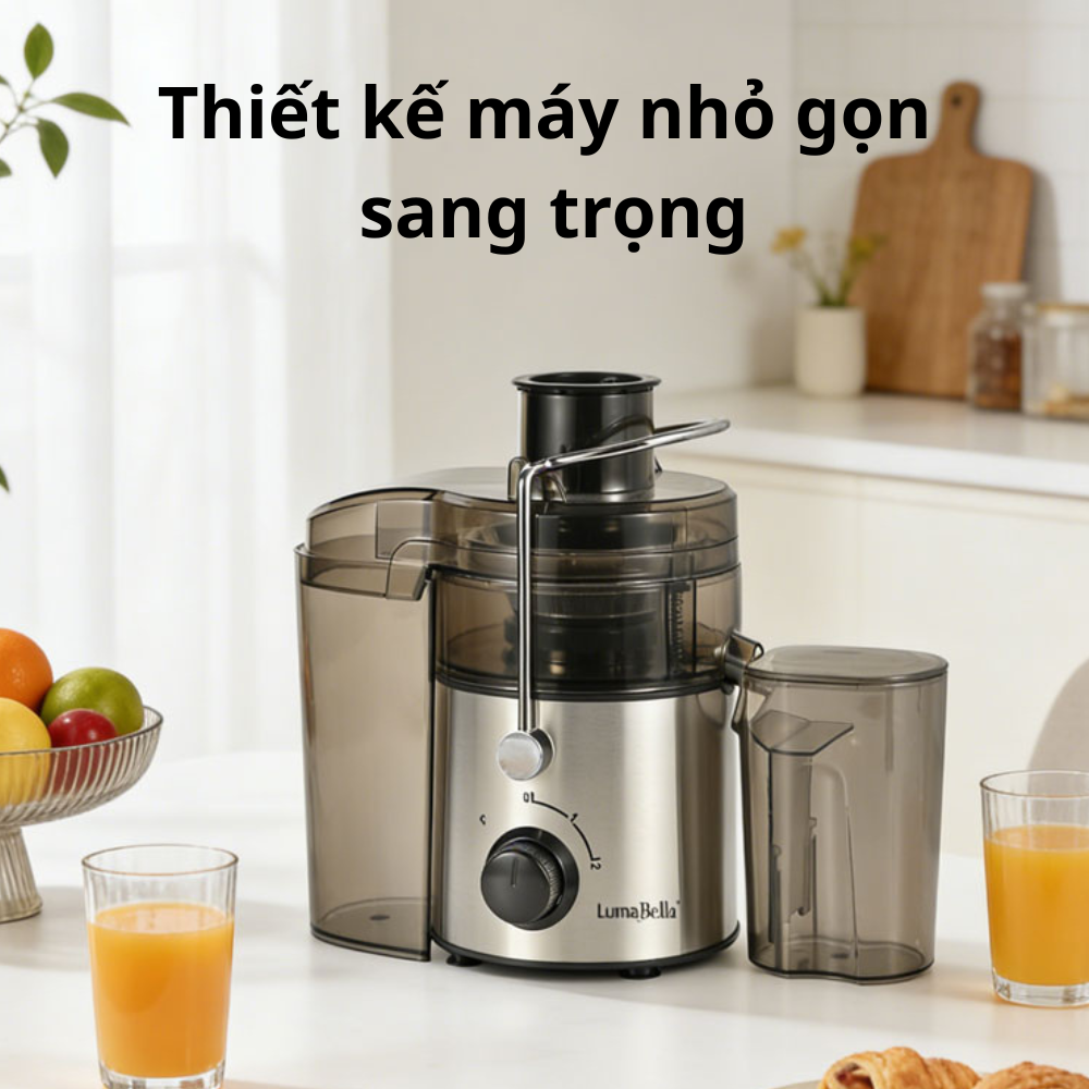 Máy ép trái cây nhanh LUMABELLA LB-53004 đa năng công suất cao 800W - dễ dàng vệ sinh tháo lắp, ép trái cây tốc độ cao - HÀNG CHÍNH HÃNG
