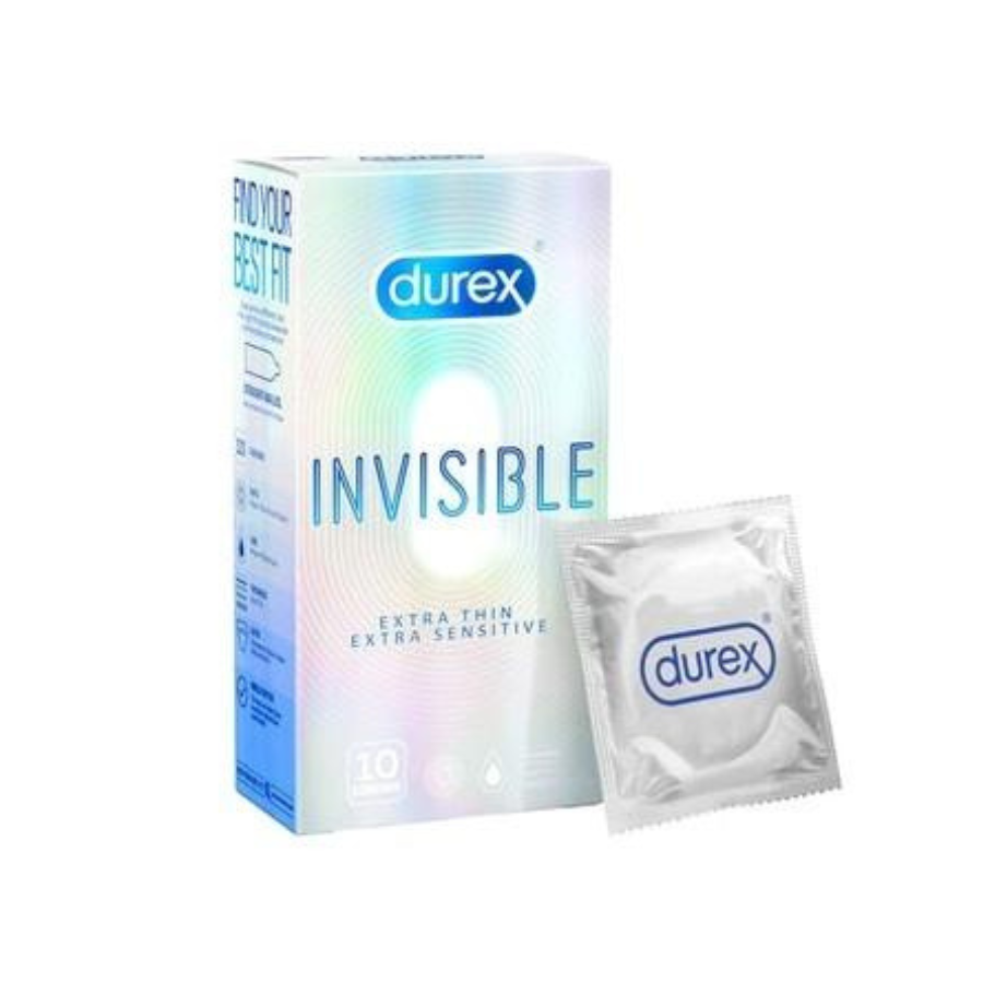 Bao Cao Su Siêu Mỏng Durex Invisible Hộp 10s + Hộp 10s