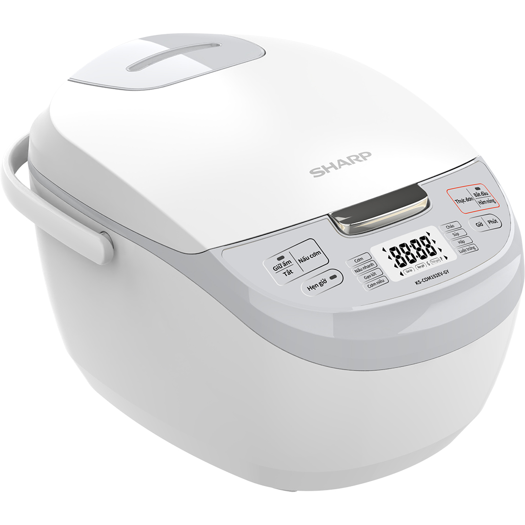 Nồi cơm điện tử Sharp 1.8 lít KS-COM192EV-GY - Hàng chính hãng