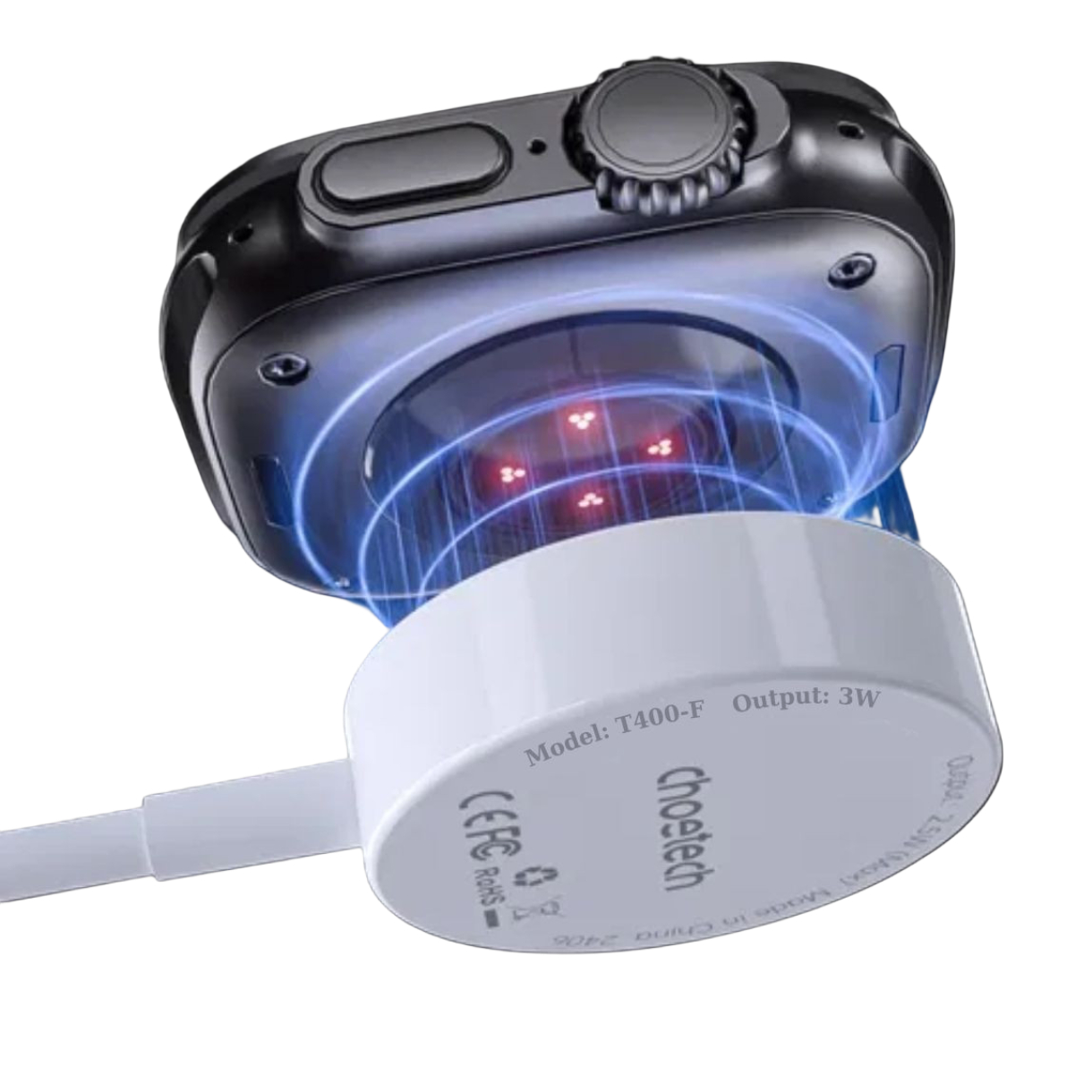 Dây sạc đồng hồ thông minh Type C Choetech T400 công suất 3W dài 1M (Hàng chính hãng)