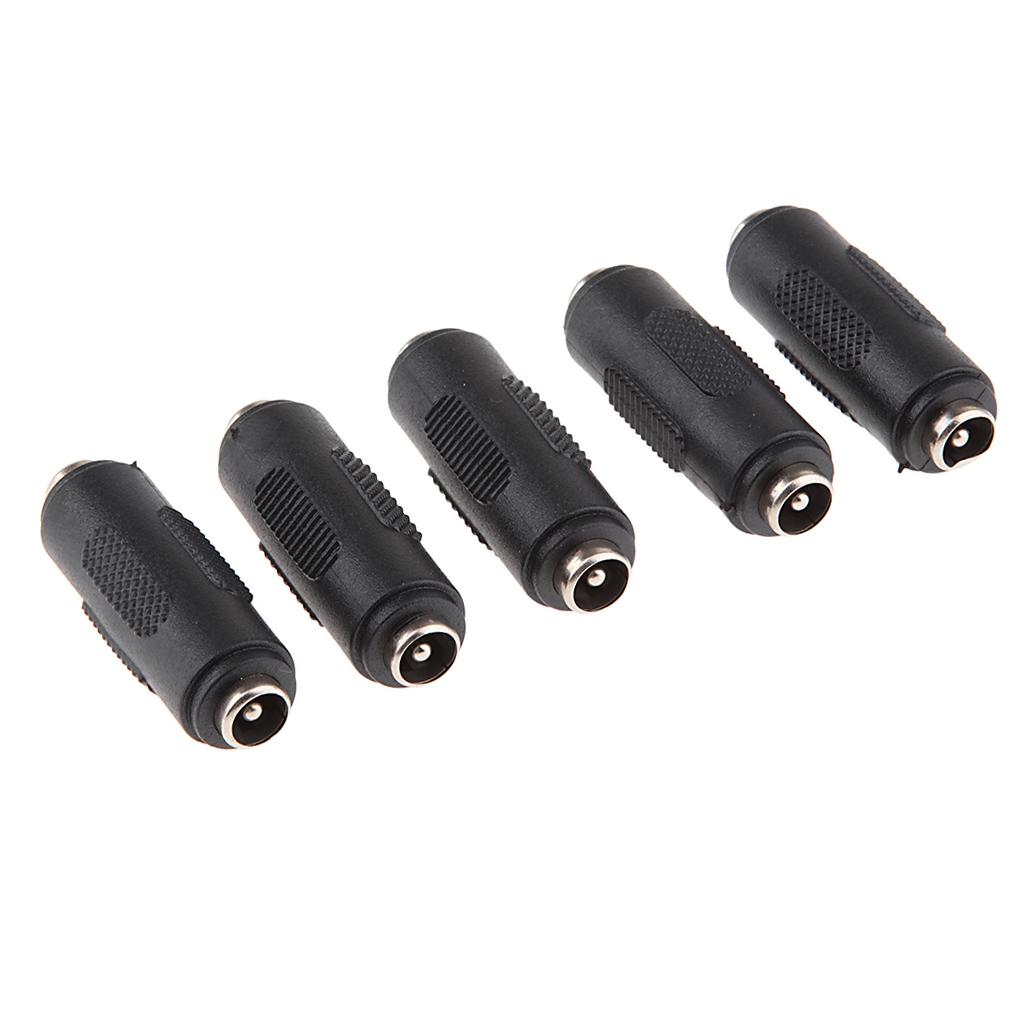 5 Pieces 5.5mm X 2.1mm Female for Female Power Supply DC Adapter