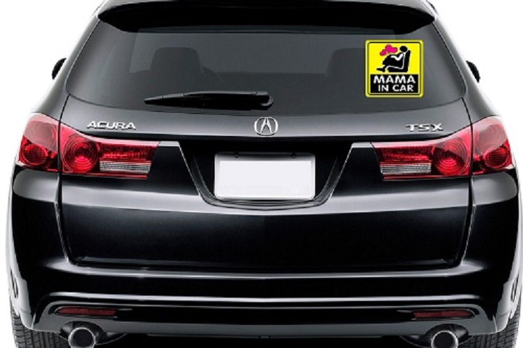 Miếng dán phản quang xe ô tô Mama In Car tiện ích
