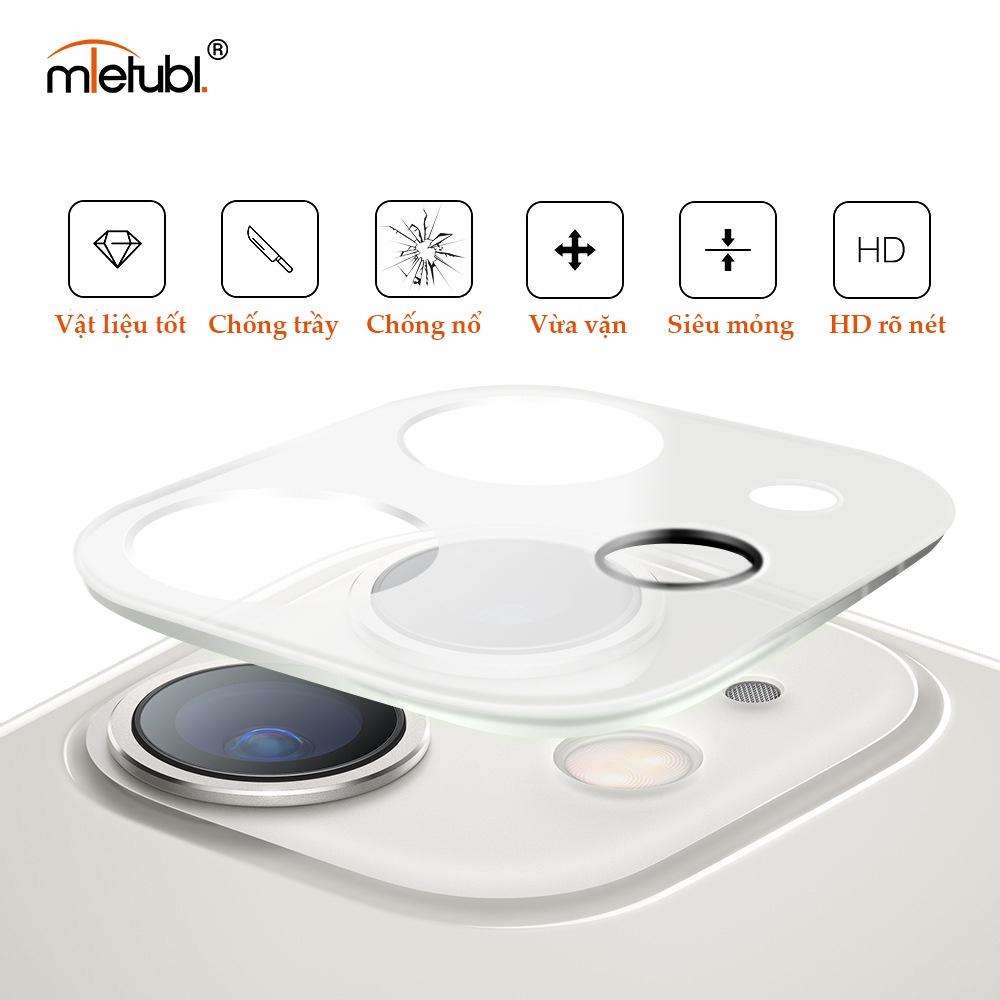 Kính cường lực Camera cho iPhone 11 12 13 Pro Max Mini độ cứng 9H trong suốt