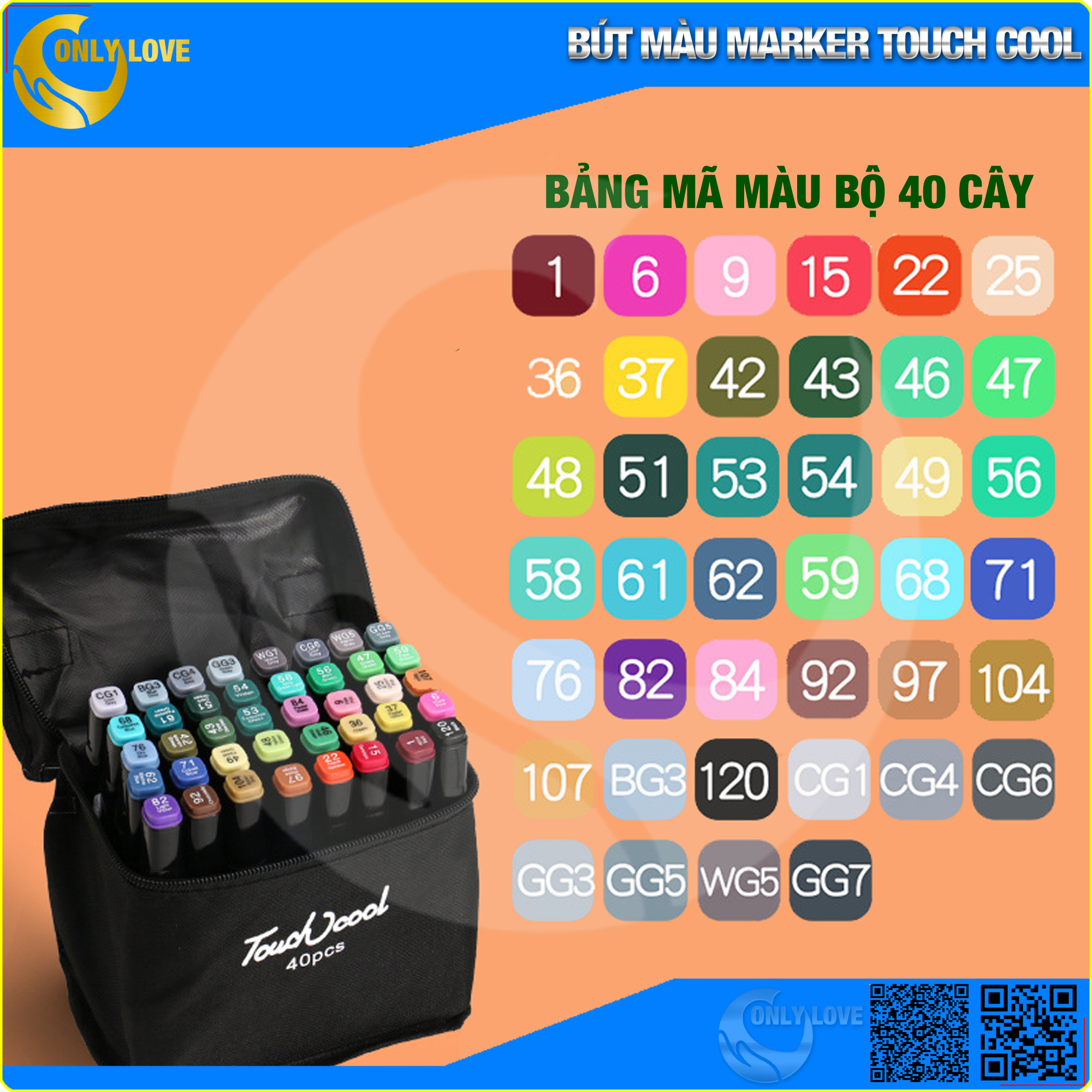 Bút màu Marker Touch Cool Cao Cấp - Bộ 30/40/60/80 -Giải quyết các vấn đề chuyên ngành hội hoạ - Tặng 1 Facial Cleaning Fad HT SYS - Hàng Nhập Khẩu