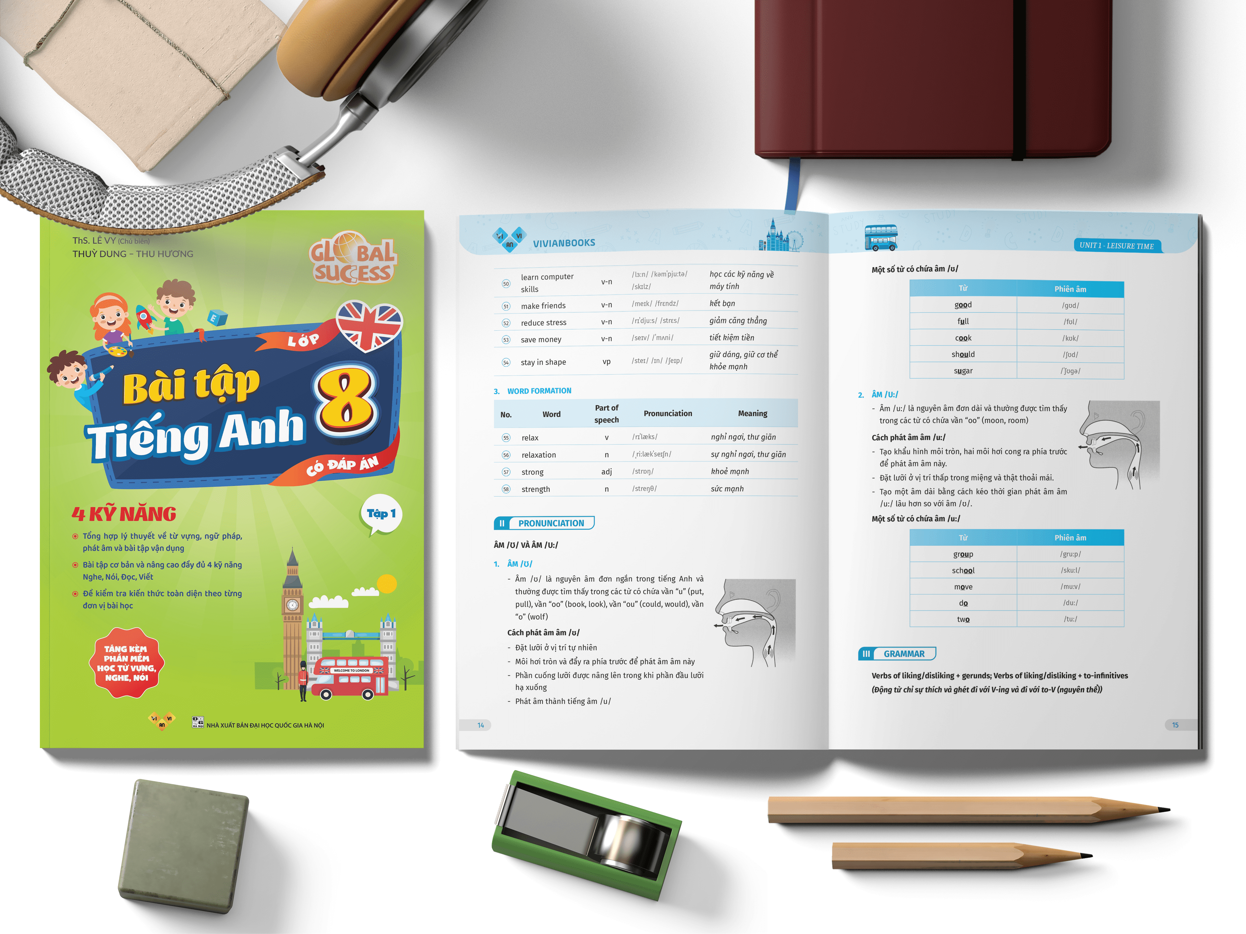Global Success 8 - Bài tập tiếng Anh lớp 8, 4 kỹ năng – Tập 1 – ThS. Lê Vy – Anh ngữ Vivian