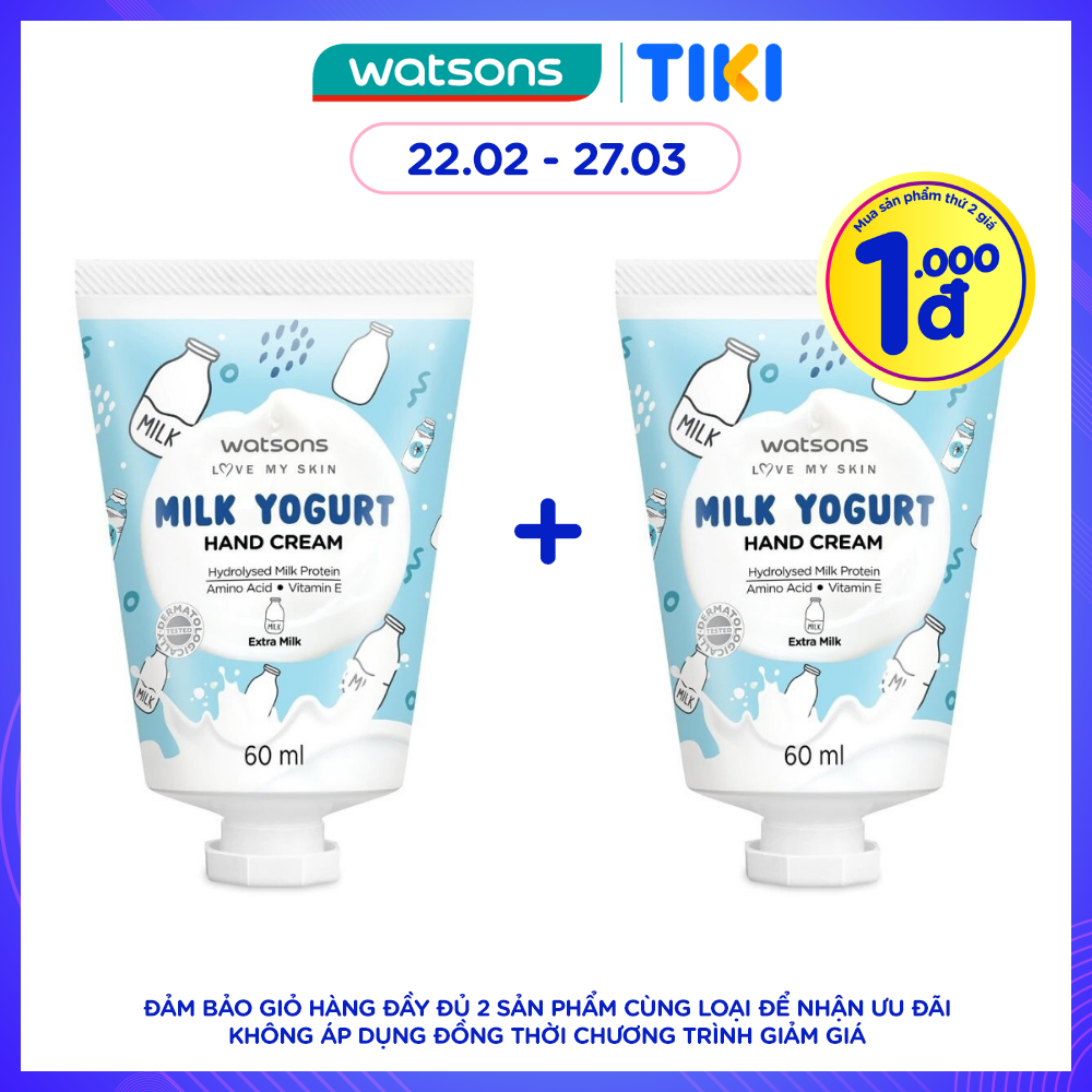 Kem Dưỡng Tay Watsons Milk Yogurt Hương Sữa Hand Cream Extra Milk 60ml